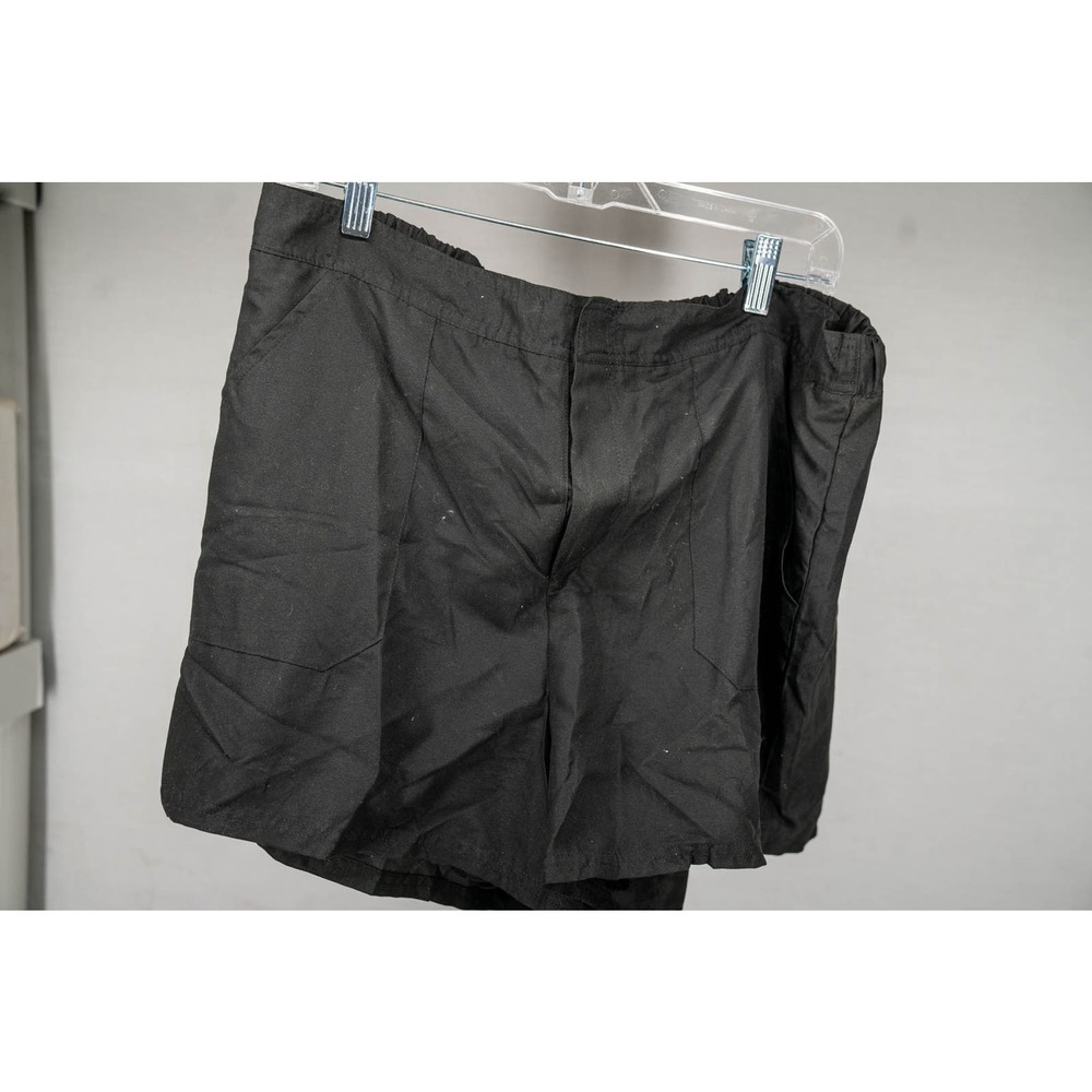 Women's Black Poly/Spandex shorts w Sewn in Briefs, 2xl